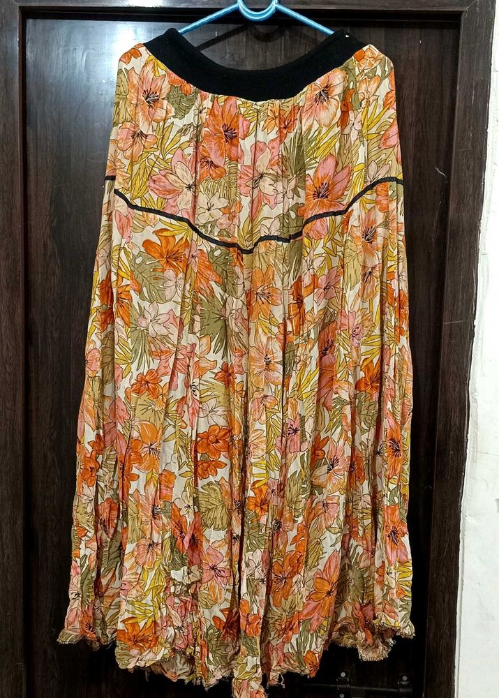 Floral Print Skirt