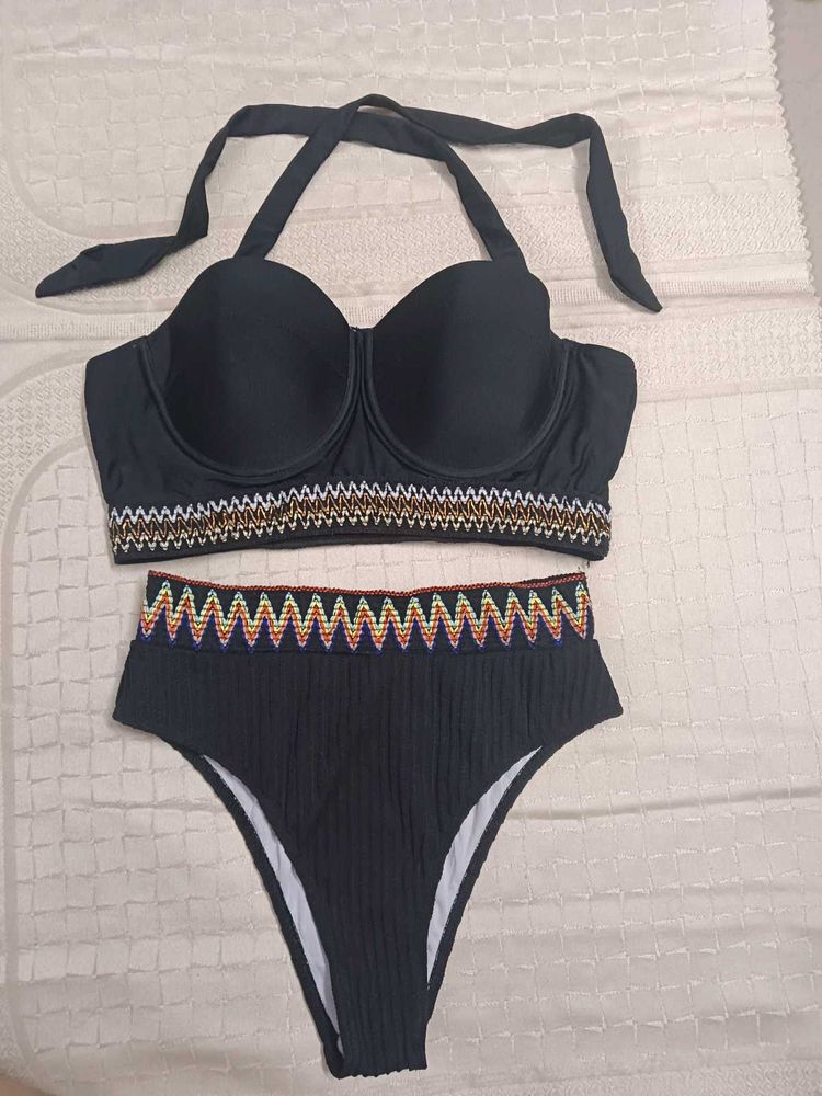 Black High-Waisted Bikini Set