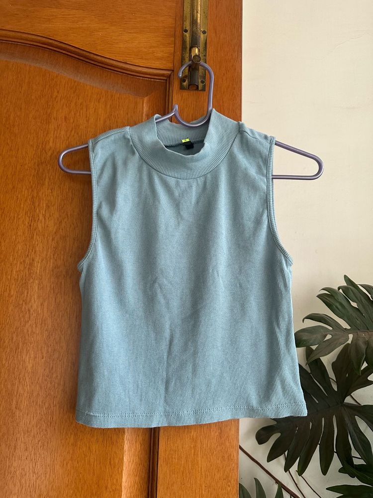Blue Sleeveless Top