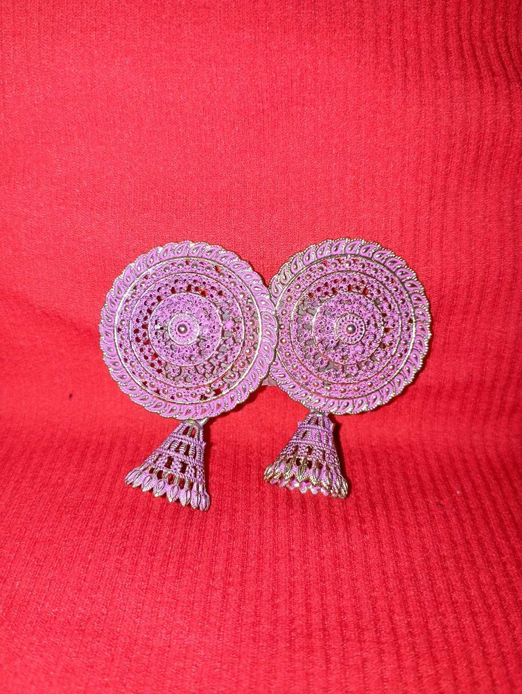 Purple Tassel Earrings