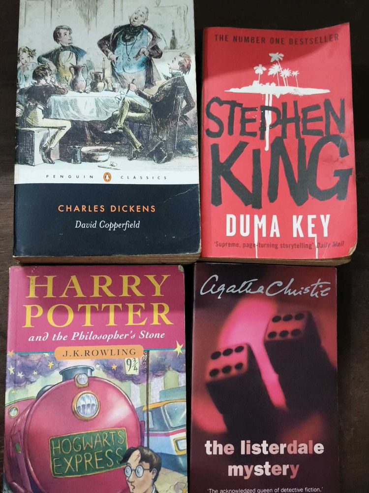 Combo Of 4 Books , Stephen King, Agatha Christie,D