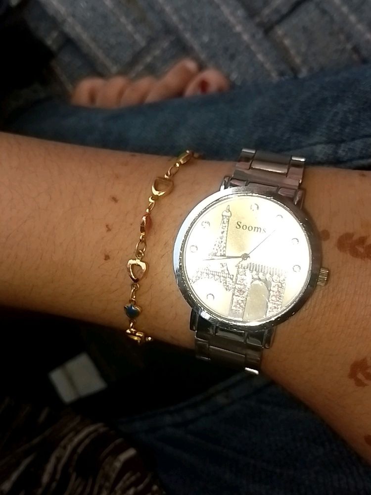 Beautiful Hand Bracelet With Watch. Watch Is Not Working