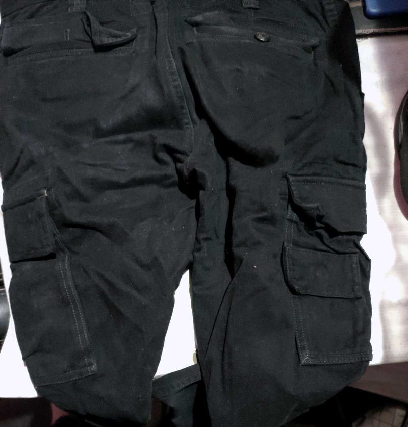 Black Premium Cargo Pant  Heavy Quality