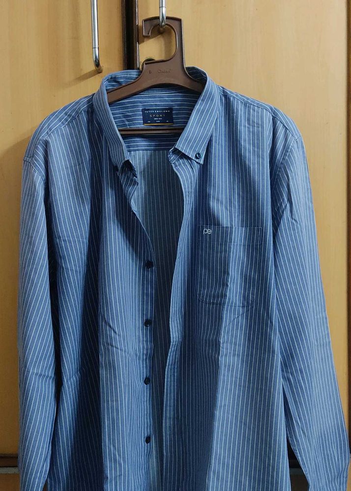 Peter England Striped Blue Shirt!