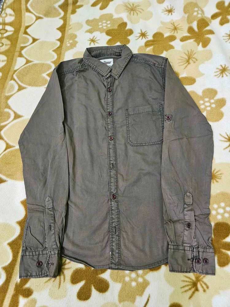 Casual Chocolate Brown Shirt