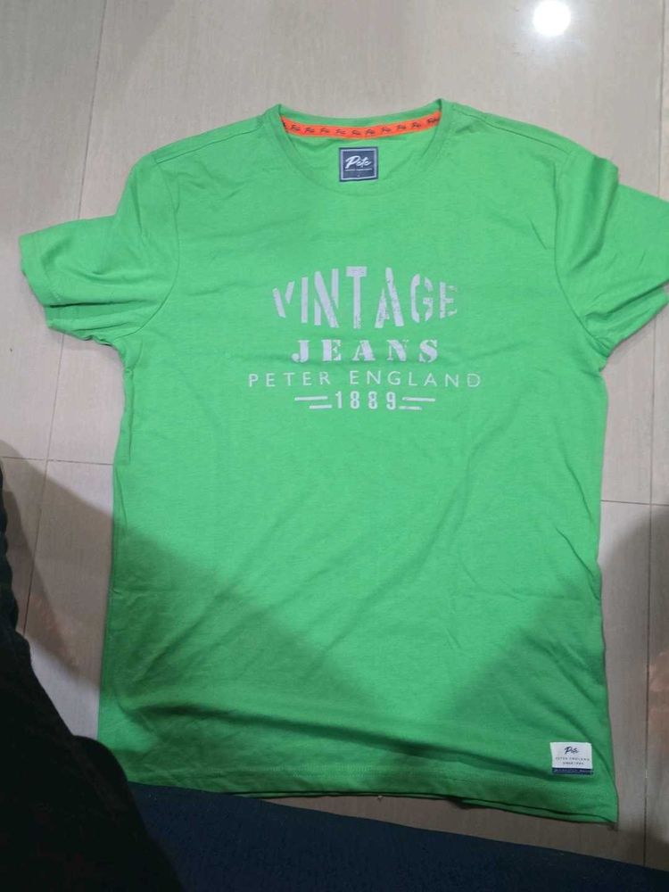 Peter England Green Tee