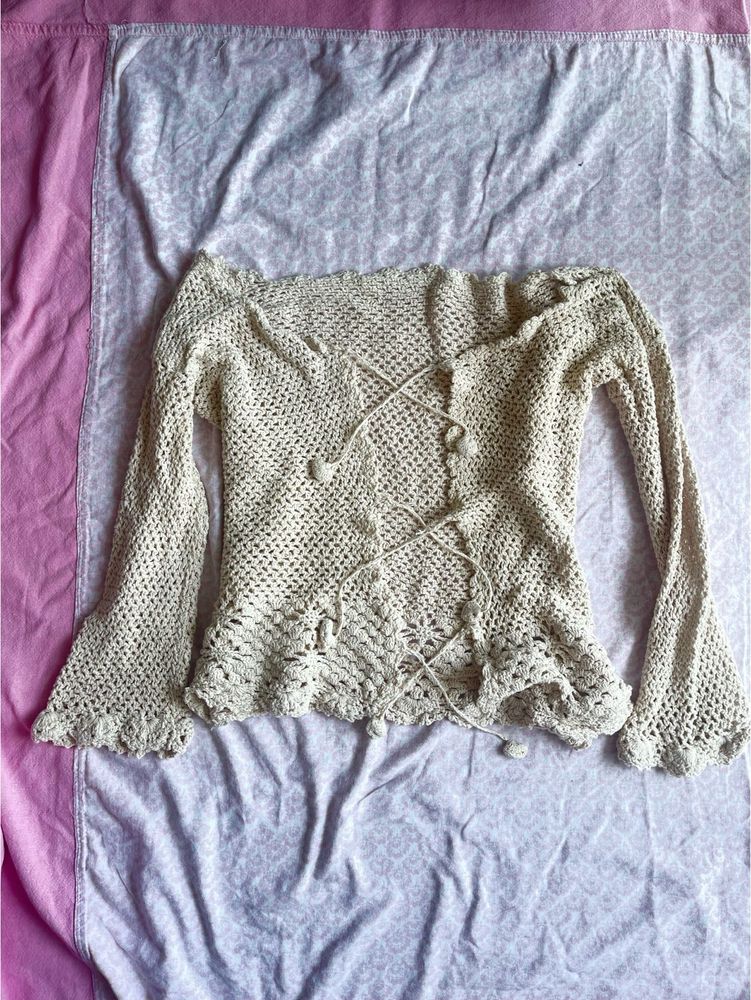 Pinteresty Crochet Lace-Up Top