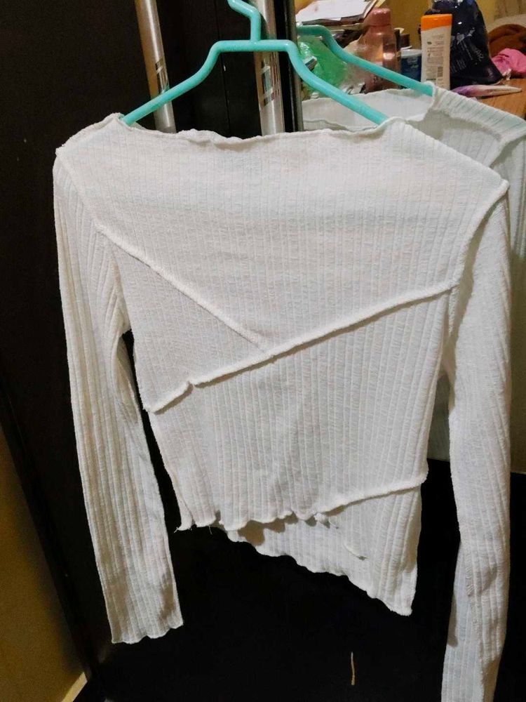 White Long Sleeve Top