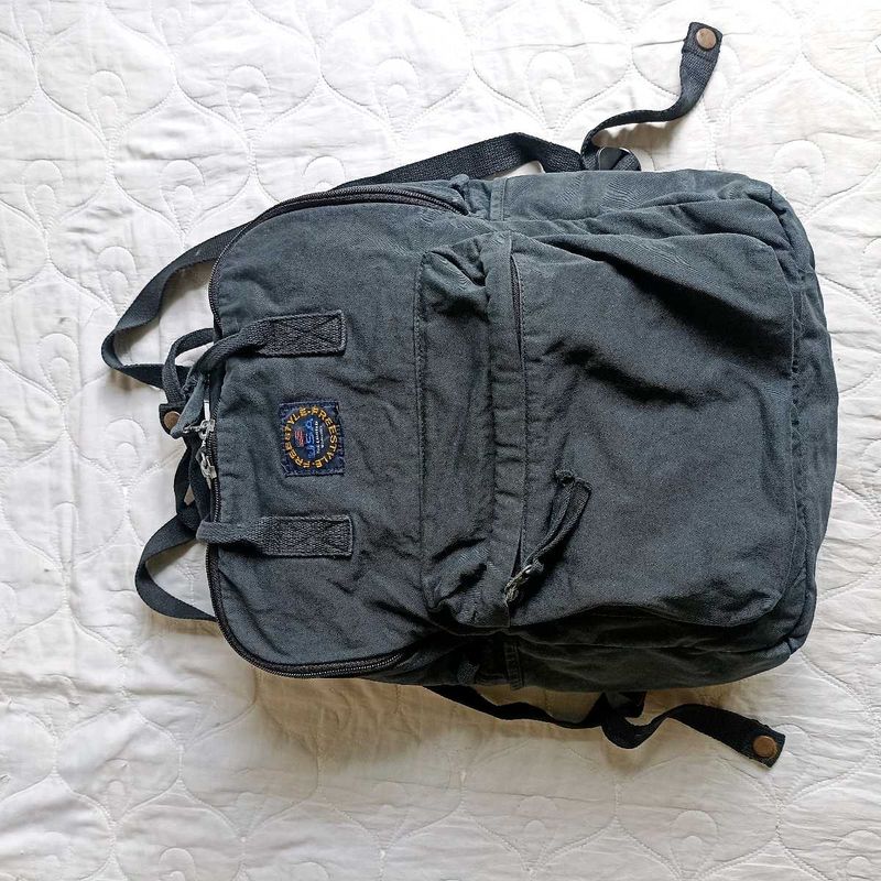 Vintage Style-Presse Gray Backpack
