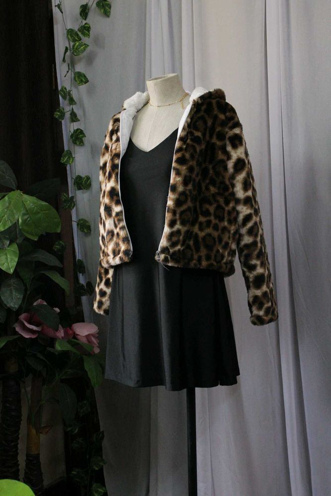 Super Soft Leopard Print Faux Fur Jacket
