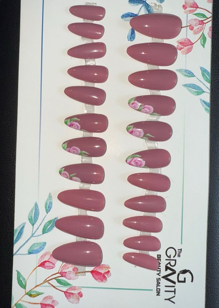 Mauve Press-On Nails