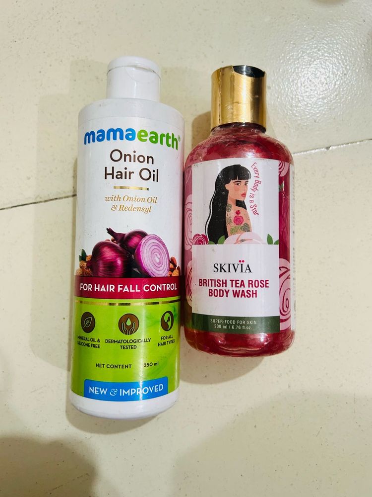 Mamaearth oil&amp;Skivia British tea rose body wash