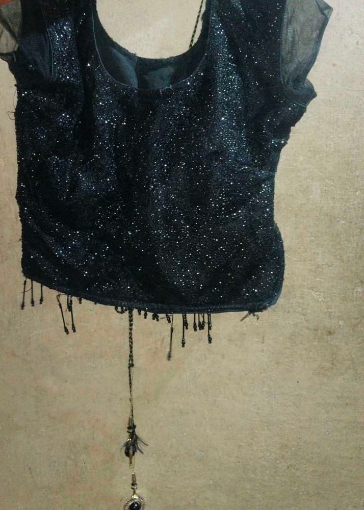 Sparkly Black Blouse