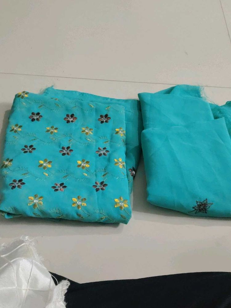 Unstitched Dress With Shalwar