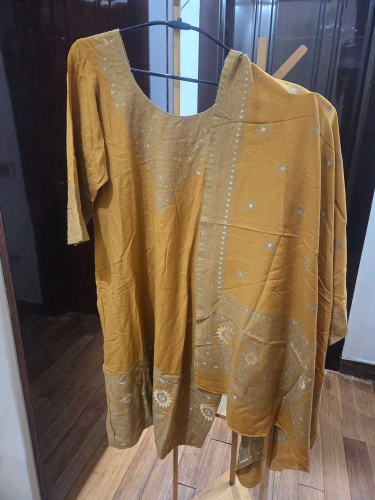 Mustard Kurta Set