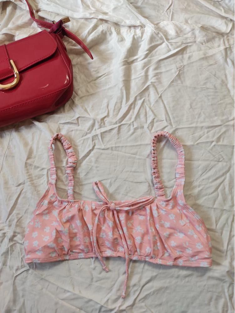 Floral Pink Bikini Top