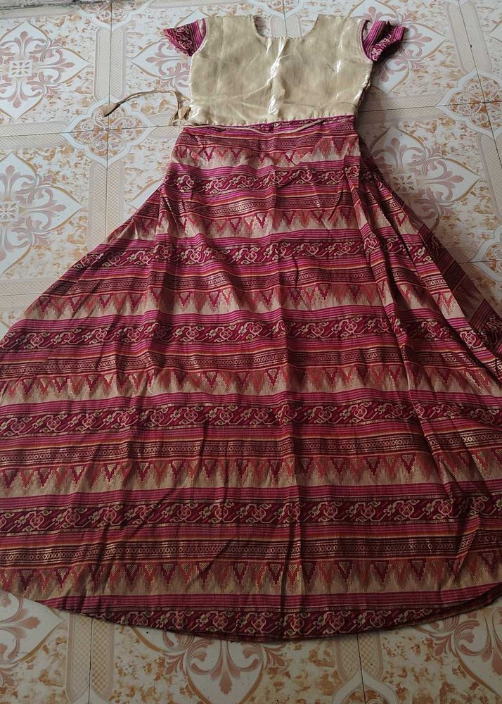 Ethnic Dress - Red &amp; Gold