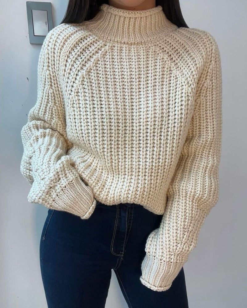 Chunky Knit Turtleneck Sweater