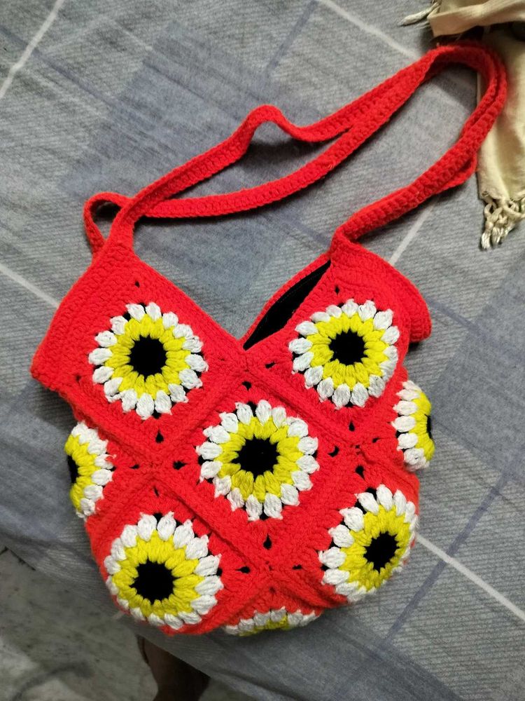 Medium Size Crochet Handmade Bag