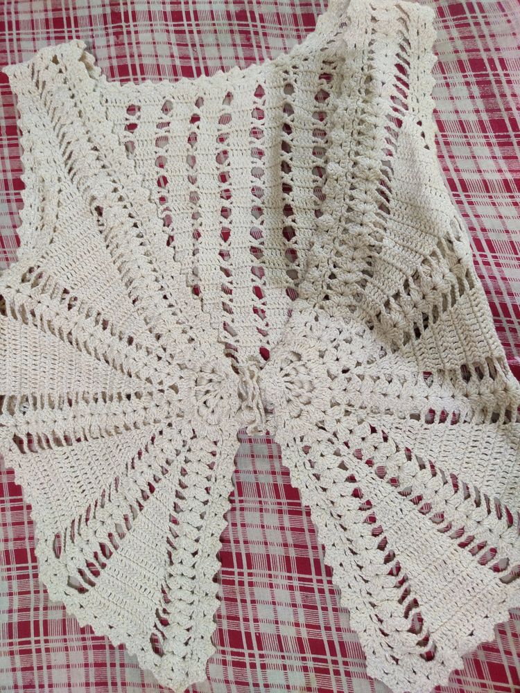 Handmade Crochet Vest - Cream
