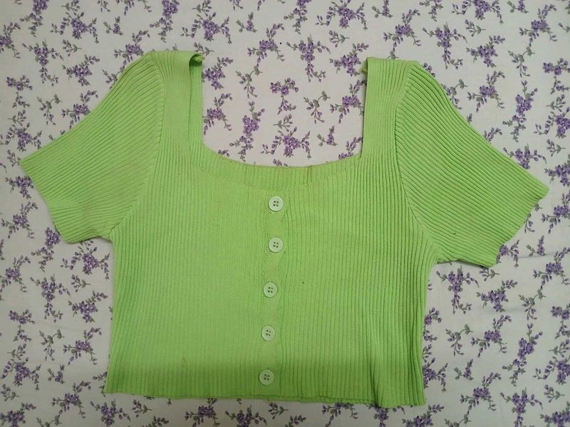 Cute Green Knit Top