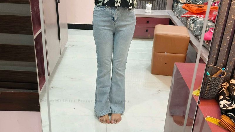 Light Wash Flare Leg Jeans