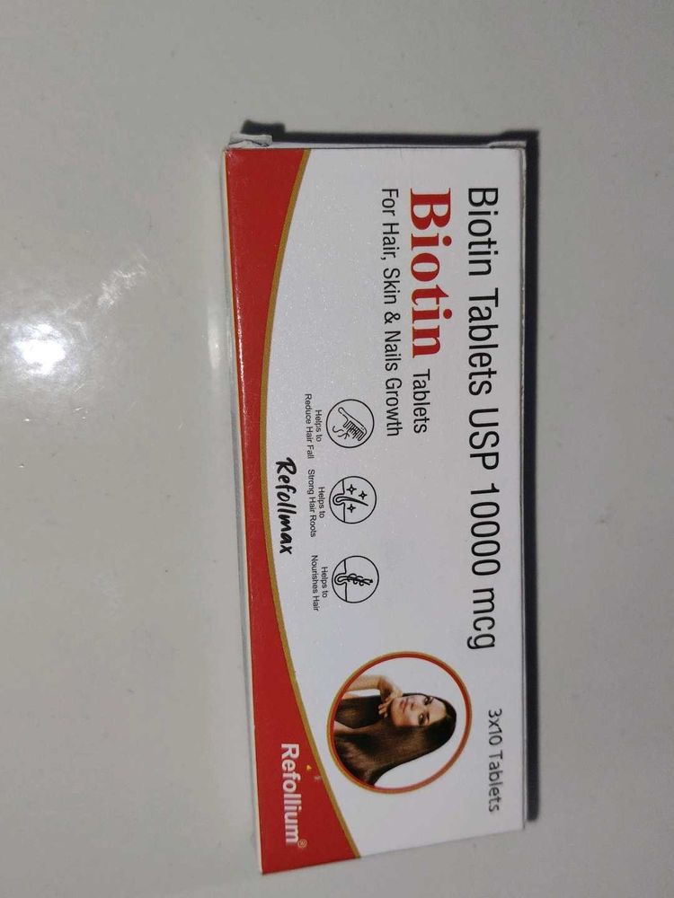 Refollium Biotin Tablets for Hair, Skin &amp; Nails