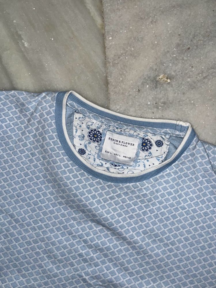 Blue Patterned T-Shirt