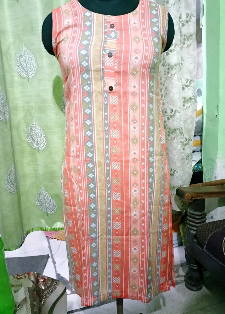 Straight Kurta Without Sleeve