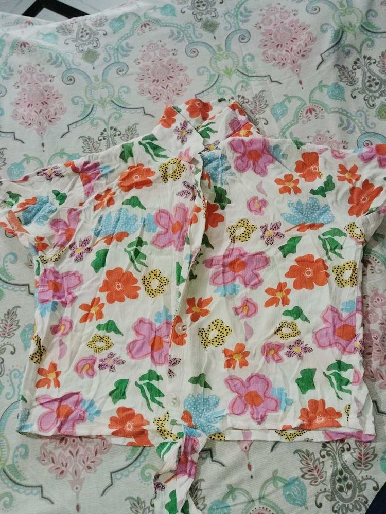 Floral Print Crop Top
