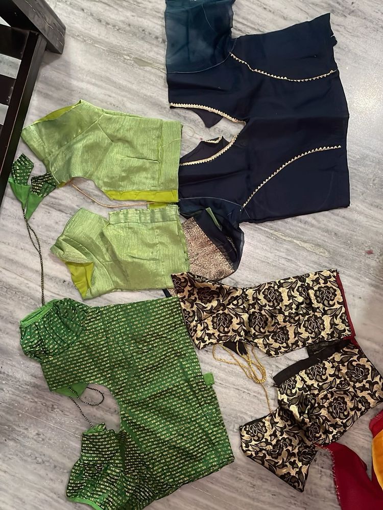 Assorted Sari Blouses - Set of 4