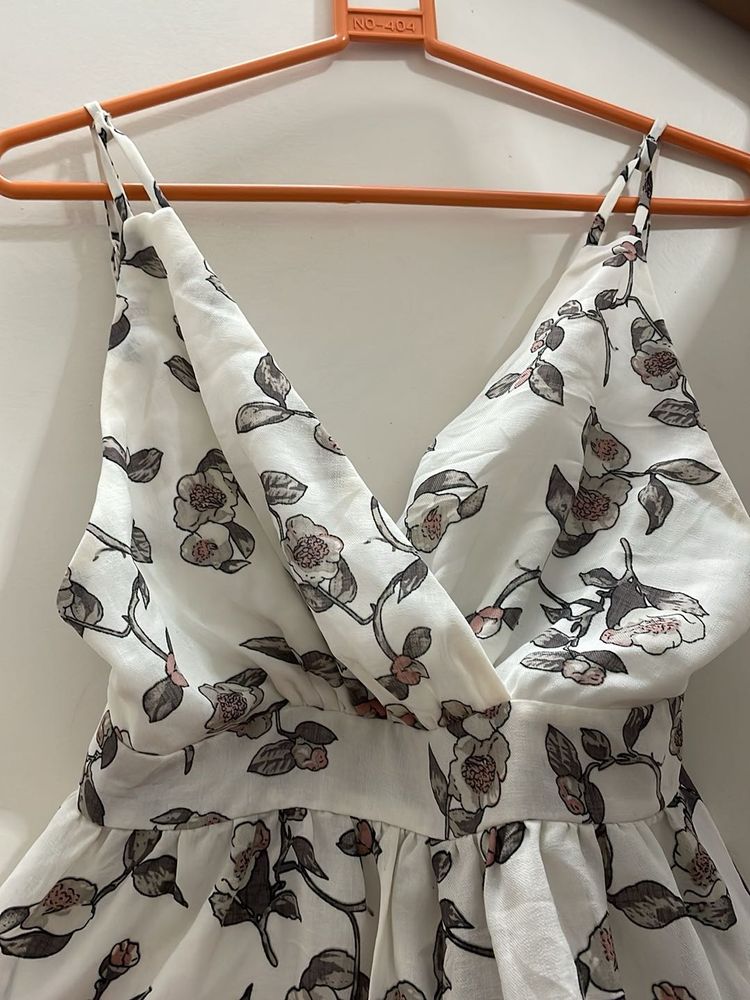 Backless Floral Jumpsuit