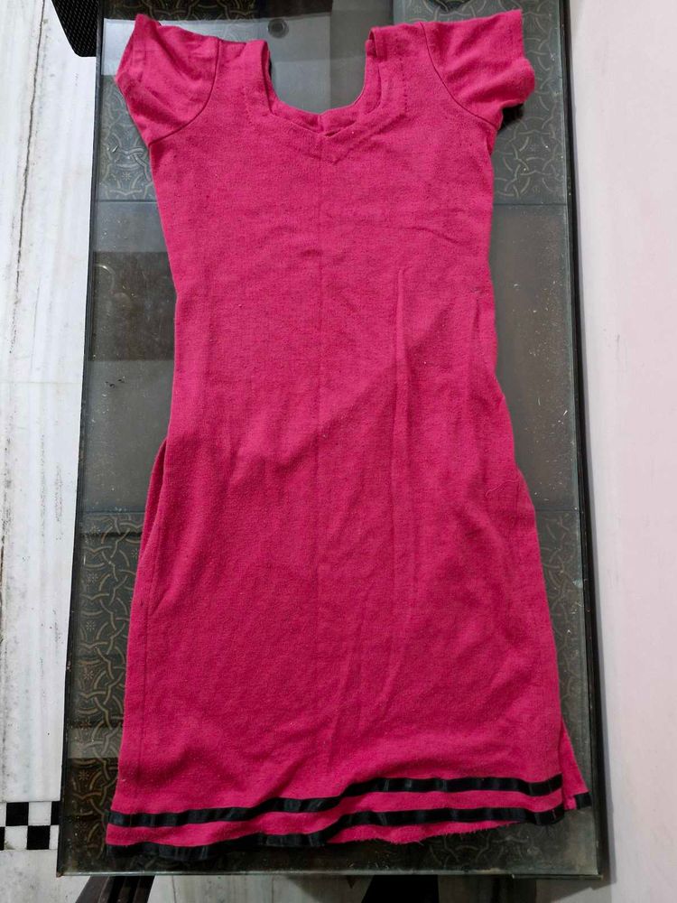 Pink Woolen Kurti