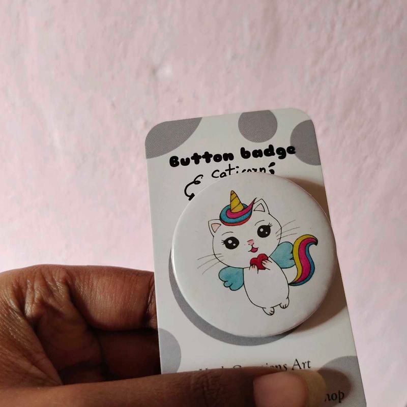 Caticorn Button badge