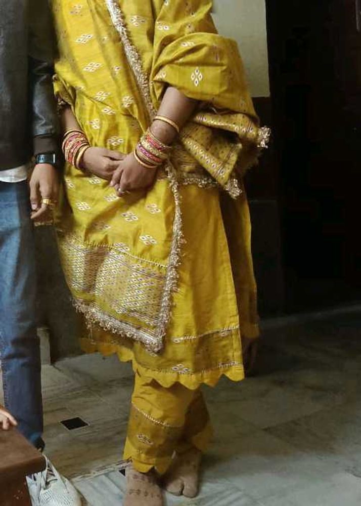 3 Peice Suit For Haldi Ceremony