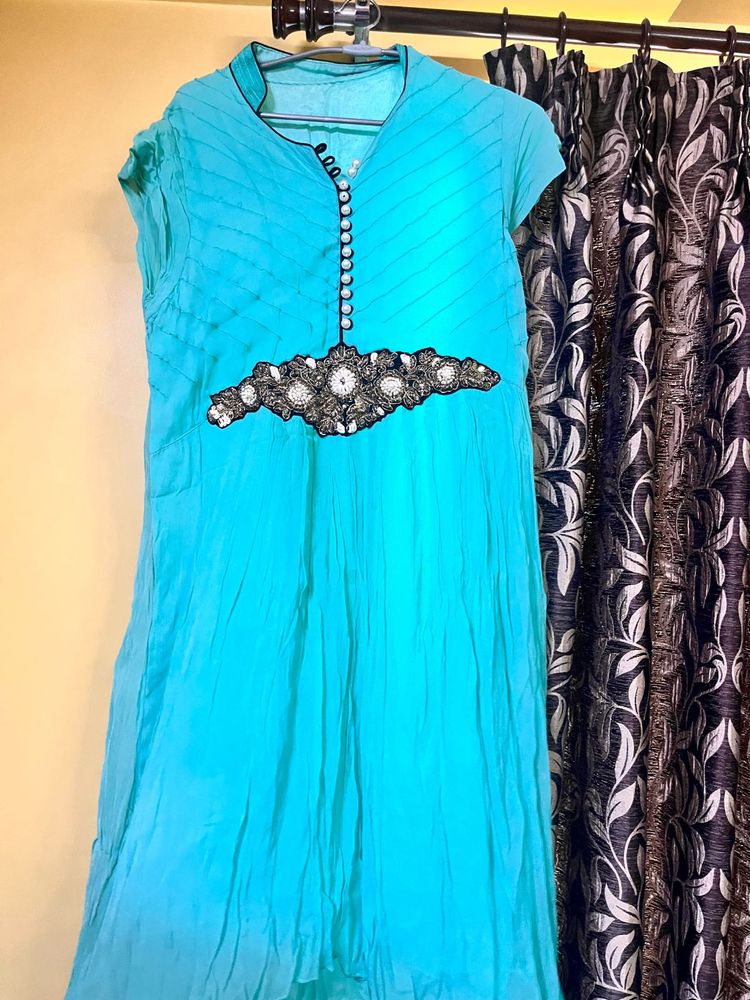 Teal Embellished Dress