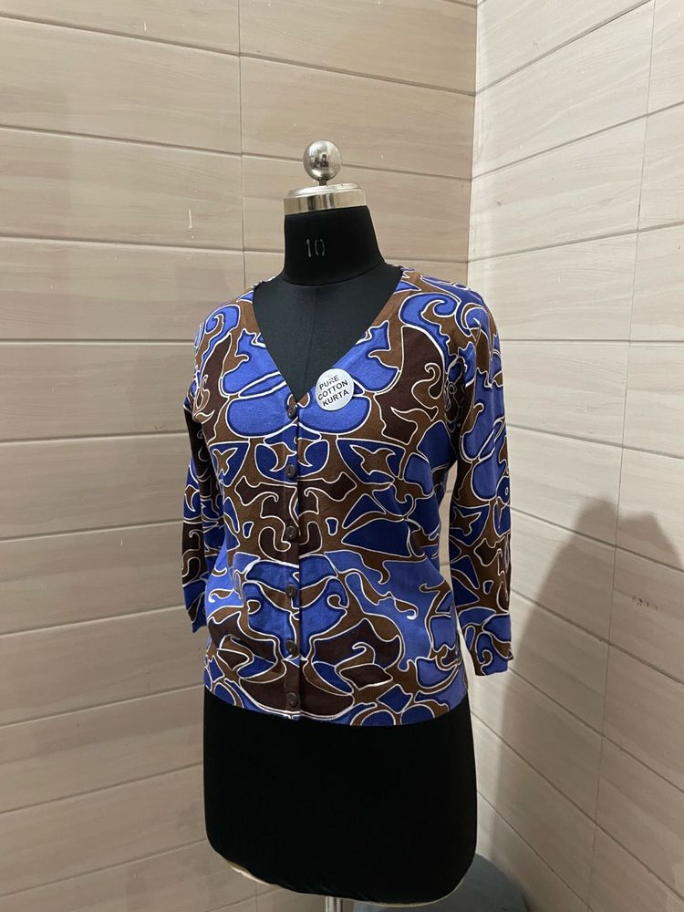 Aesthetic Imported Pintresty🌸 Patterned Cardigan