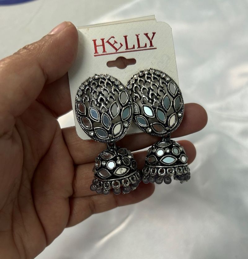 oxidized Jhumka Earrings