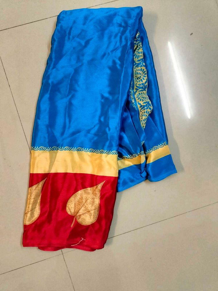 Blue &amp; Red Saree