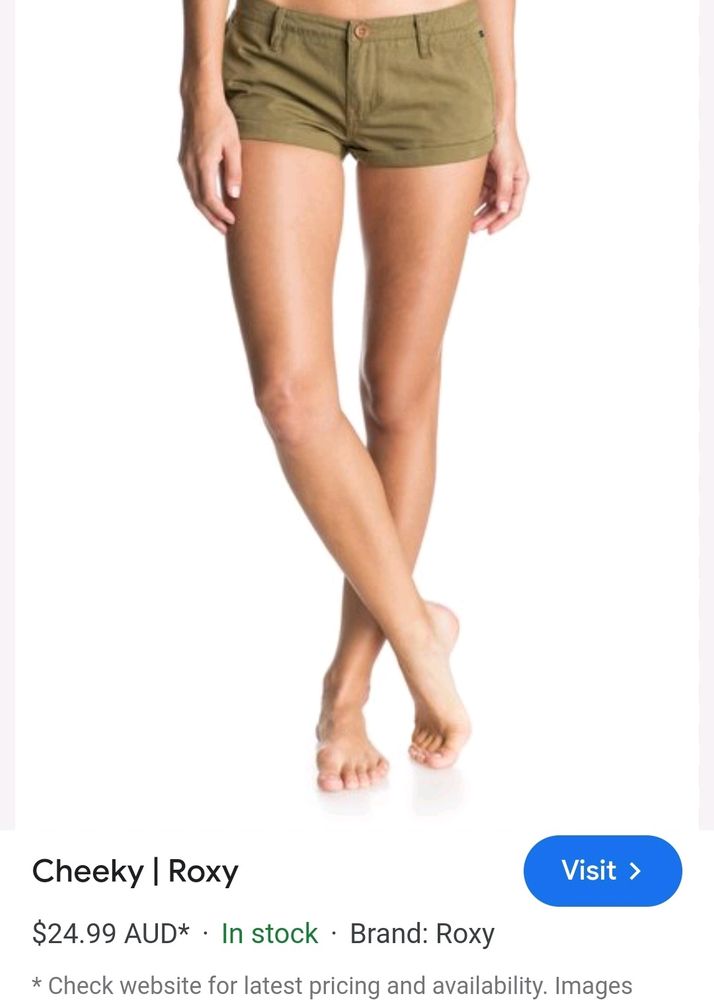 Roxy Khaki Mini Shorts