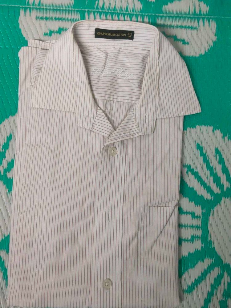 Louis Philippe - Striped Cotton Shirt