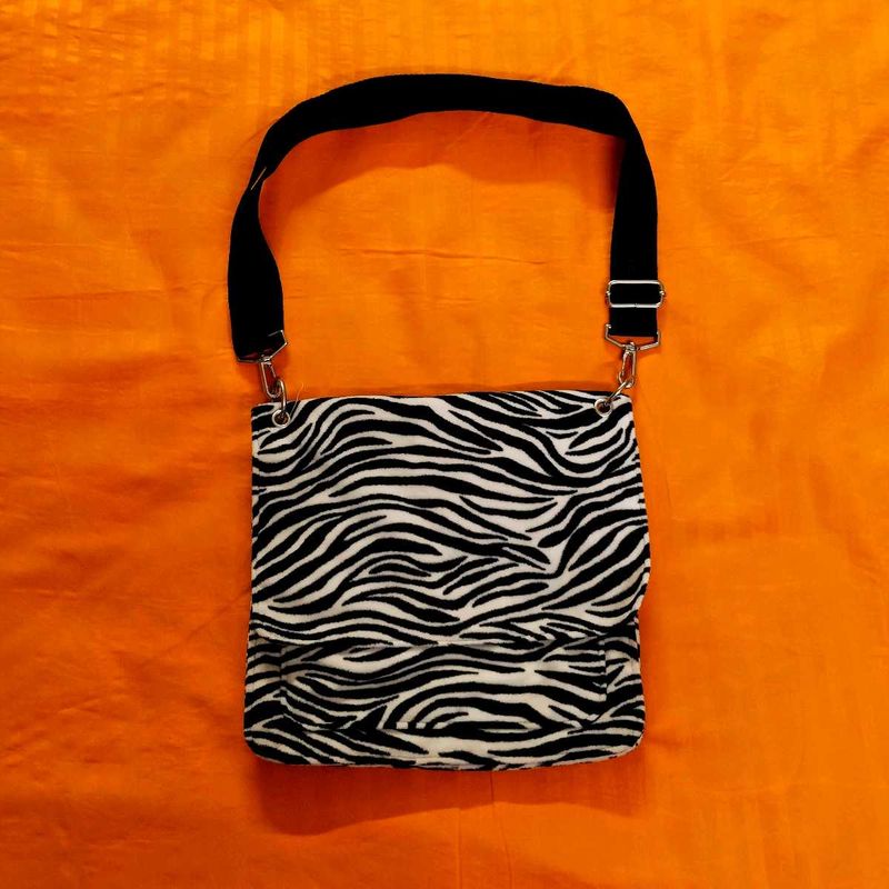 Zebra Print Crossbody Bag
