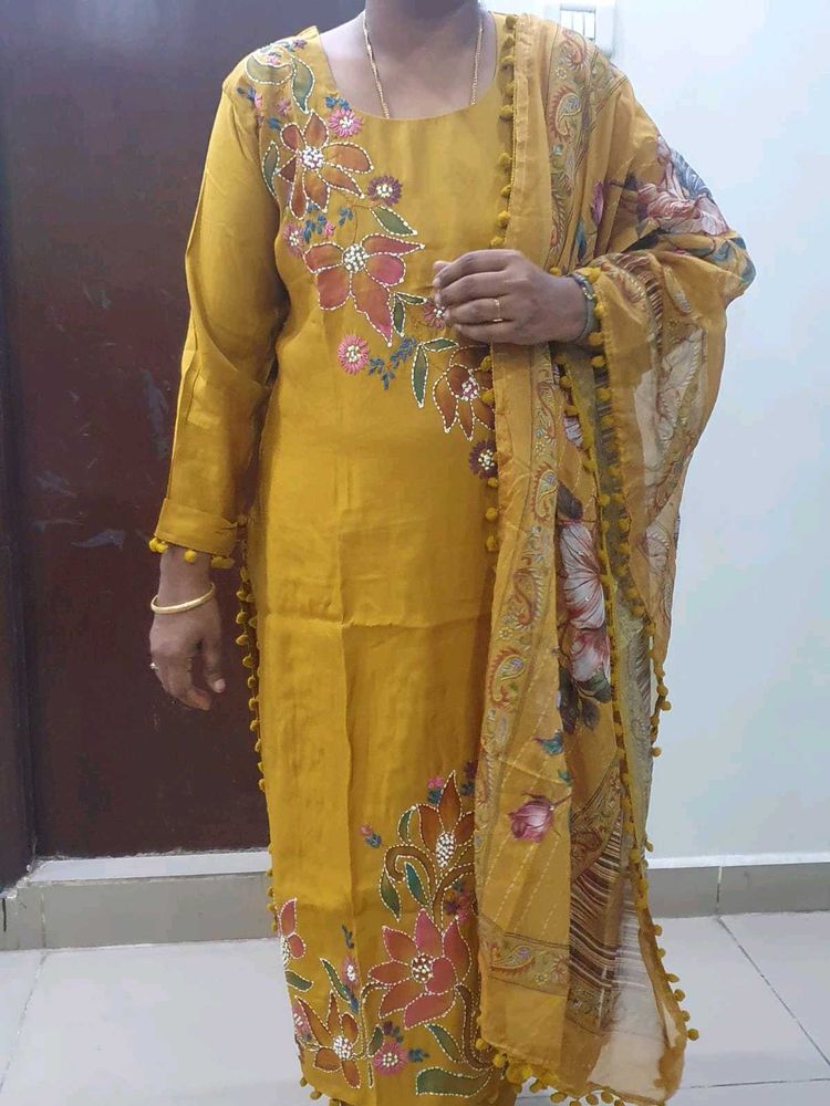 ✨ 🌻 SUNSHINE MUSTARD HAND-PAINTED LUXE 🌻 ✨