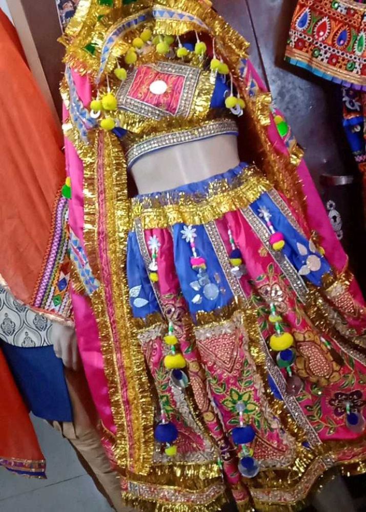 Pink Multy Heavy Garba Choli