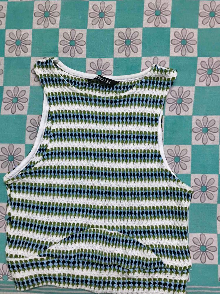 Striped Cropped Tank Top