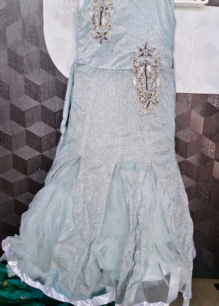 Sky Blue Girl Gown