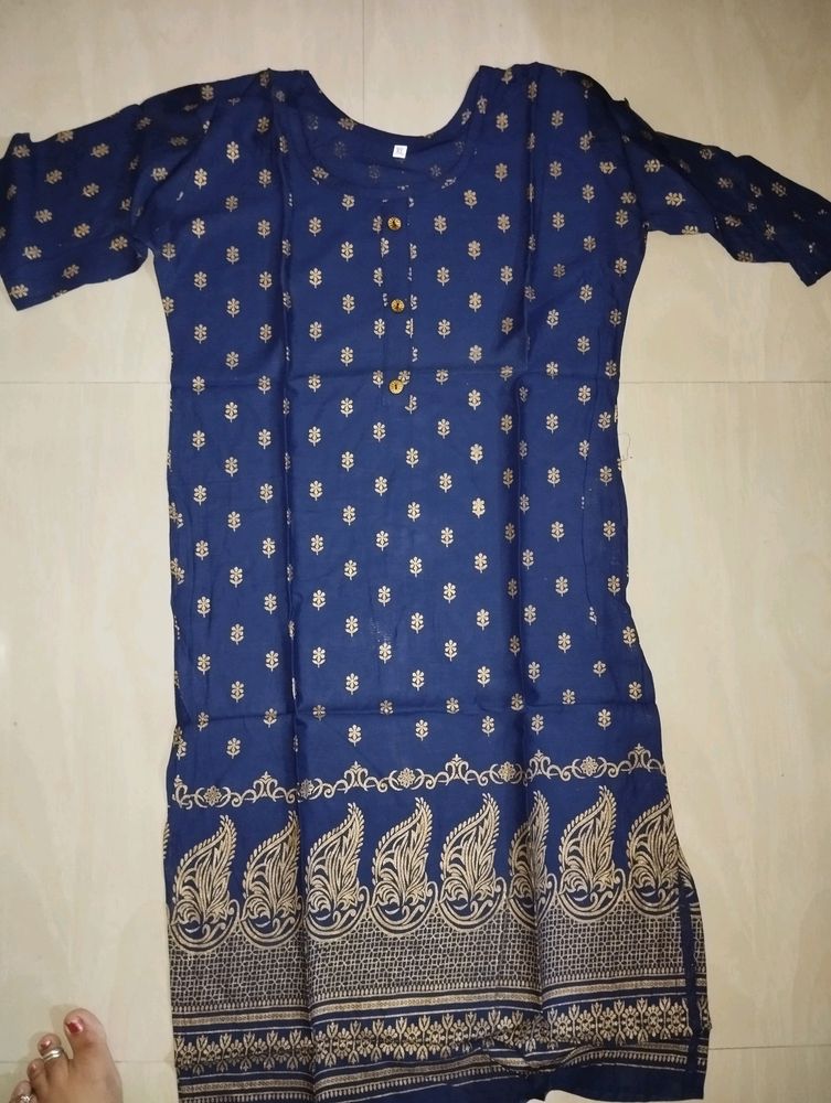 Unused Straight Cut Rayon Kurti
