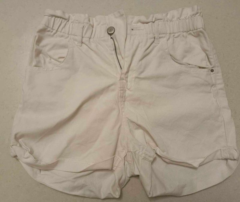 Imported White Casual Shorts