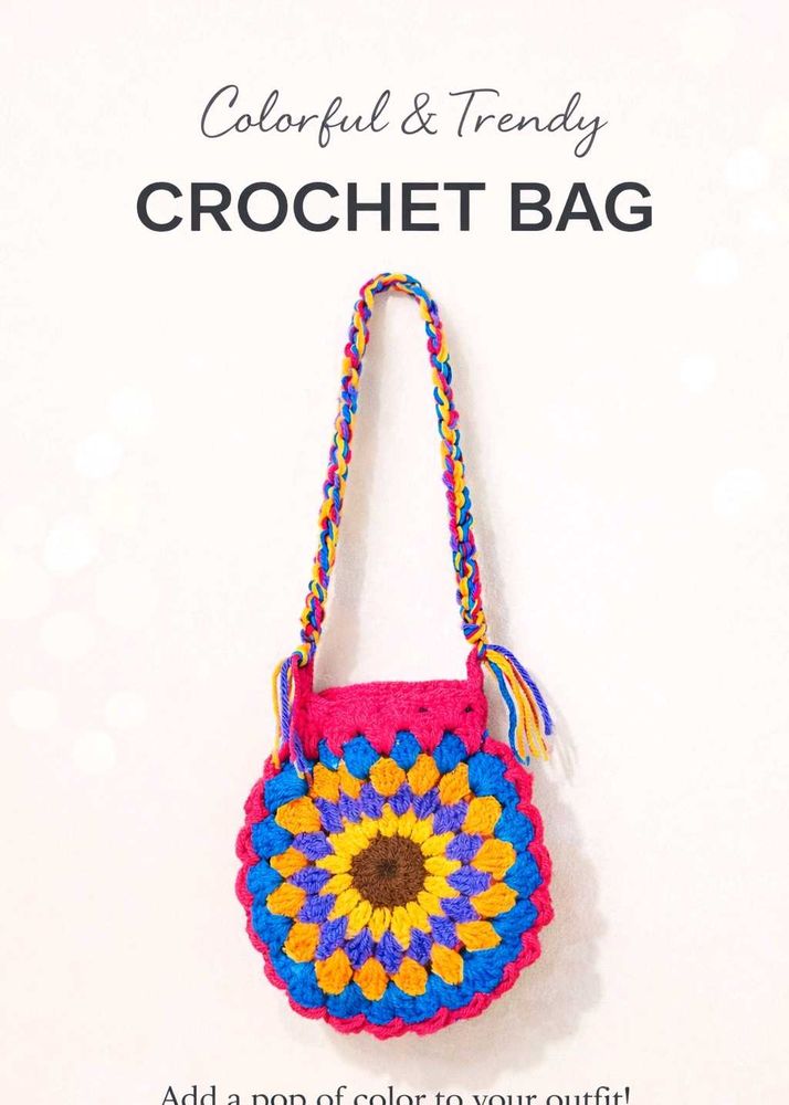 Crochet Circle Bag - Colorful &amp; Trendy!