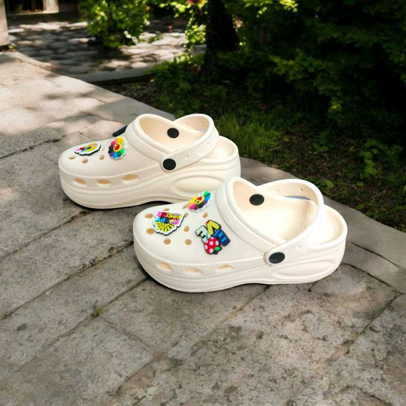 Platform Clogs with Cute Charms